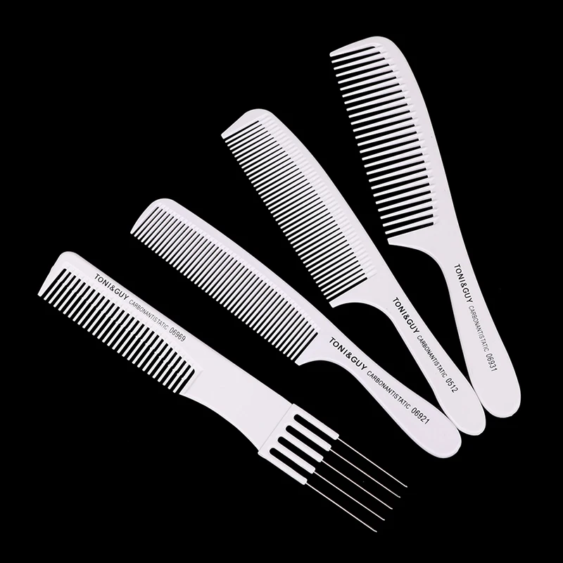 1PC Professional Hair Comb White Carbon Fiber Hairdressig Anti Static Comb Barber Haircut Coloring Styling Tool