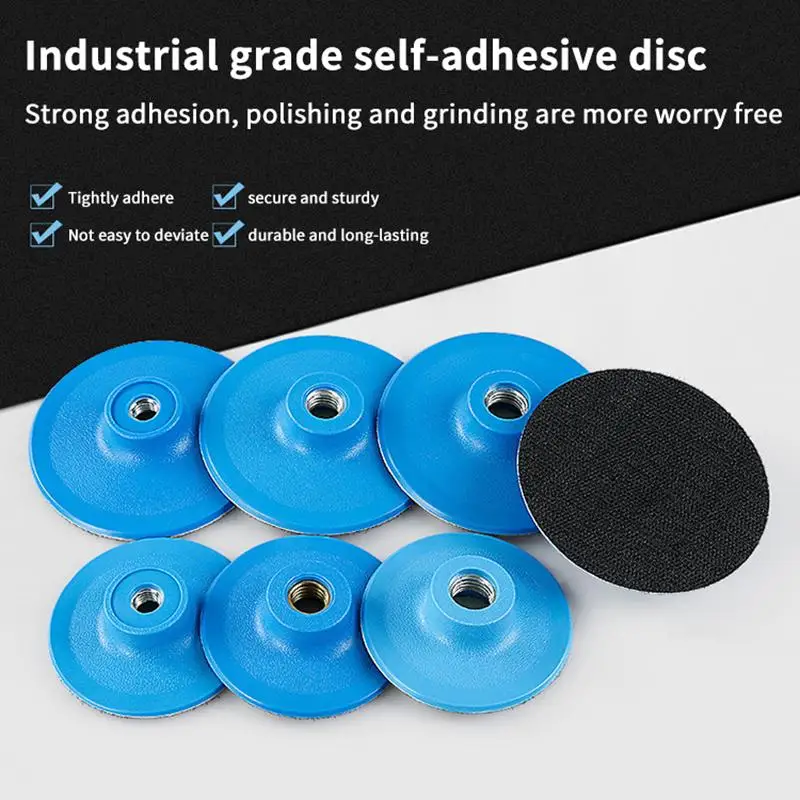3Pcs Selfadhesive Disc Angle Grinder Tray Polishing Pad Sanding Disc Backing Pad M10 M-14 M-16 Thread Polishing Discs Abrasive T