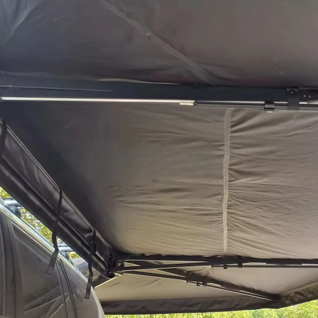 270 Car Degrees,360 Degrees Alloy Car Side Awning Waterproof Free Standing Legless 4x4 Camping Vehicle,With LED light