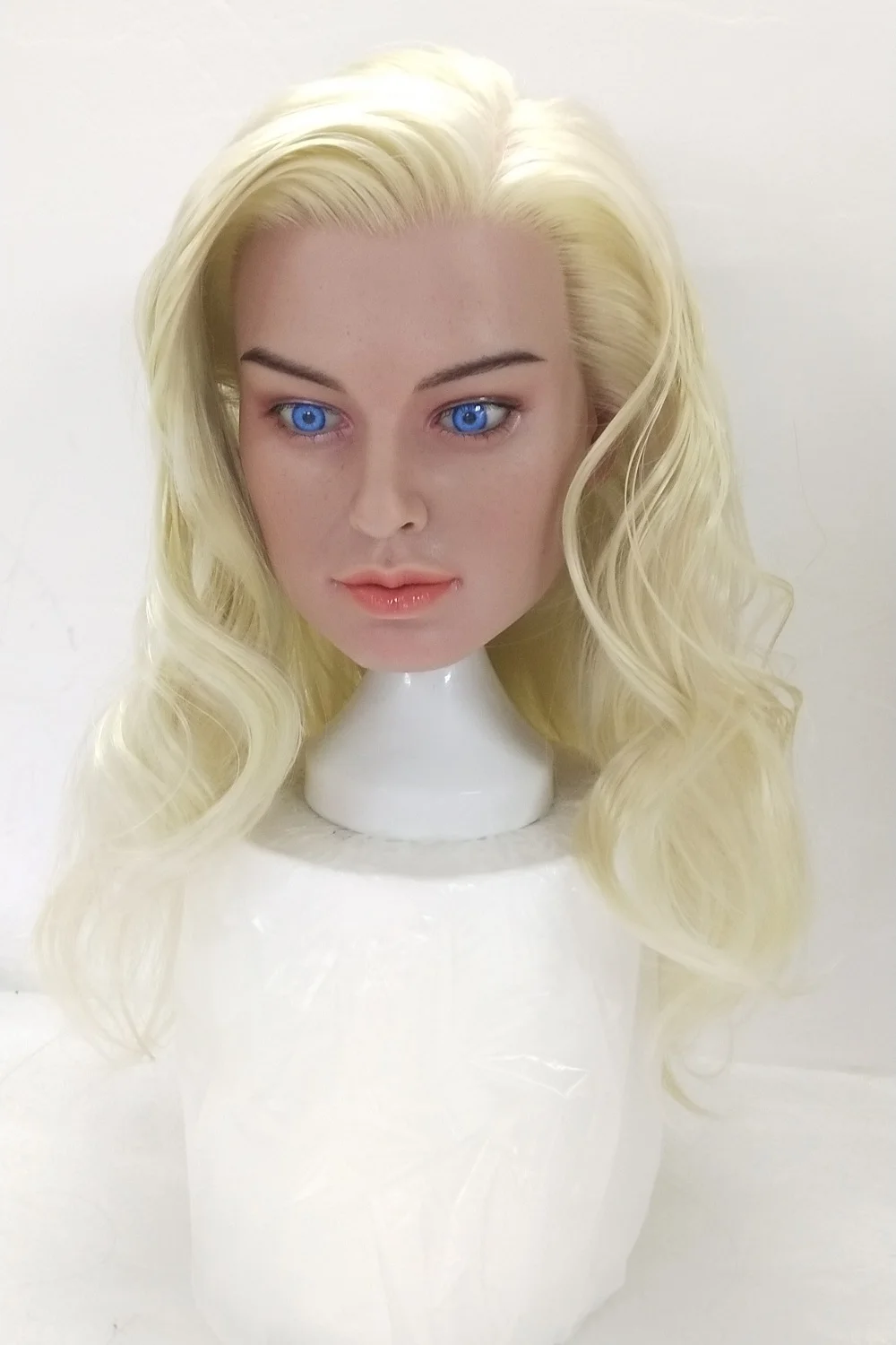 

New Sex Doll Head High Quality Silicone Realistic Implanted Hairs Lifelike Adult Love Toys Heads Fits 135-175cm Dolls Body