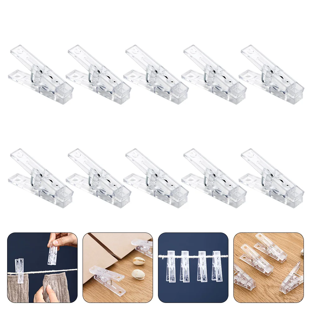 

20pcs Plastic Clips Mini Photo Clamps Transparent String Light Decoration Small Hanging Clamps For Paper Photos Notes Cards