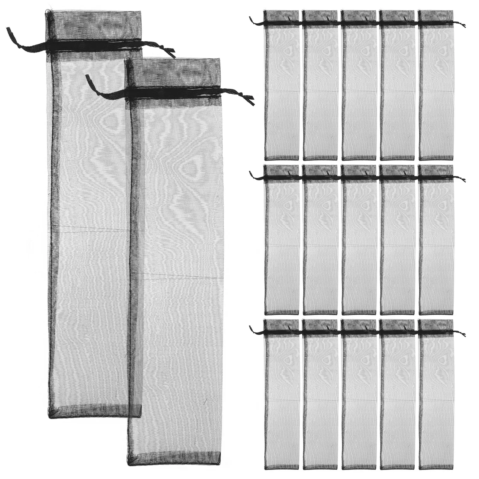 

50Pcs Mesh Drawstring Bags Breathable Gauze Fan Storage Pouches Small Folding Hand Fan Organizer Carrying Protective Bag