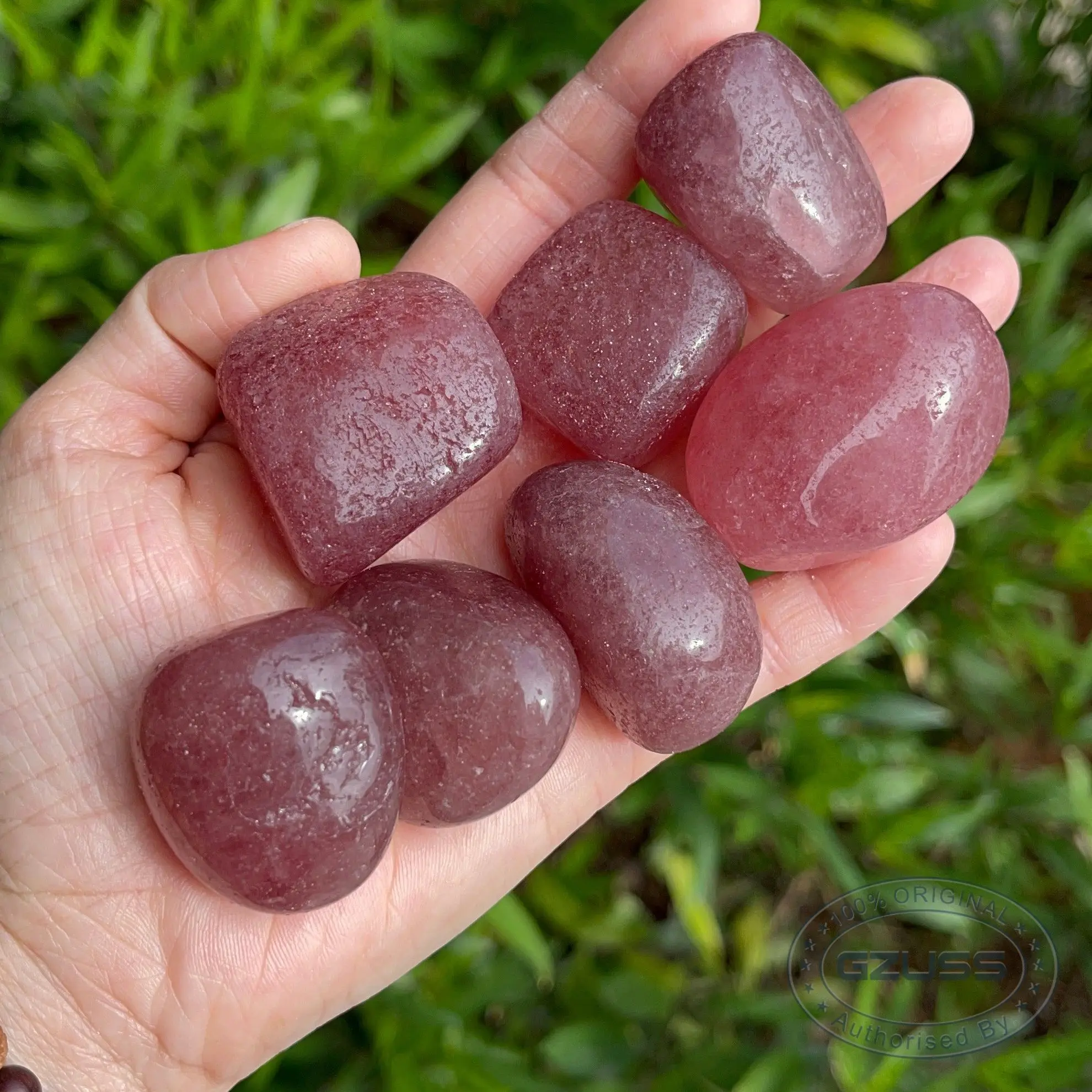 

2.5-3.5cm Strawberry Quartz Crystal strawberry quartz stone tumbled stones healing crystals and stones strawberry quartz tumbled