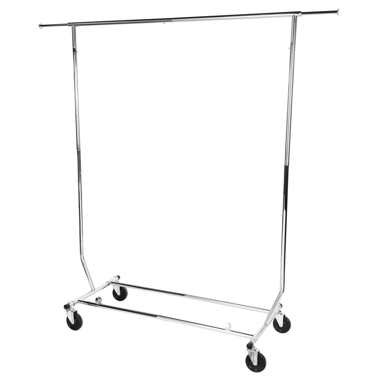 

Metal Garment Rack with Sturdy Wheels Standing Metal Clothing Rack Portable Closet Wardrobe Rack for Bedroom Laundry Living Room