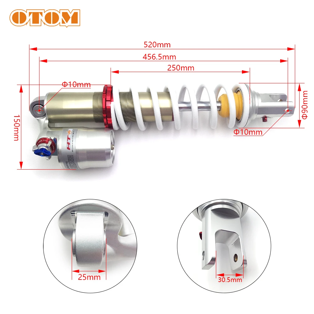 Motocycle Rear Shock Assembly Adjustable Suspension Spring Competitive Racing Damper Absorber For 2023-2024 KTM HUSQVARNA GASGAS