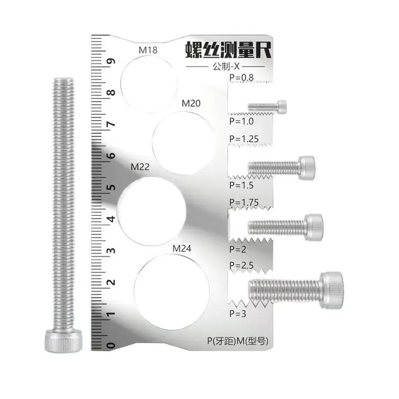 

Thread Pitch Gauge Screw Measurement Ruler Space Saving Measuring Gauge Tool For Bit Bolt Nut Screw Craft Industry And Home Use