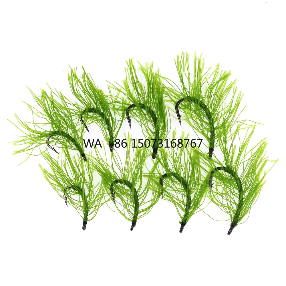 迷彩鯉釣りフック水草苔鯉フックポップアップリグ餌フックテフロンコーティング-2-4-6-8