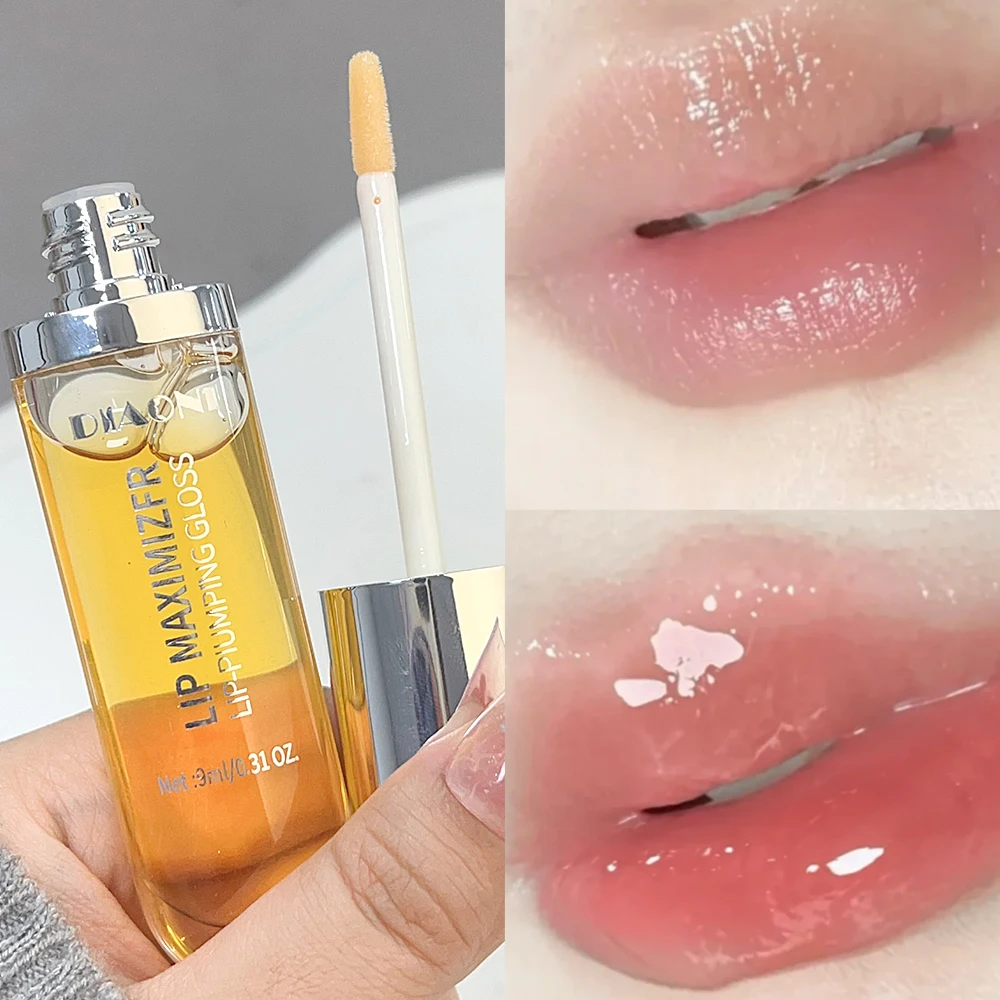 Plumping Lip Olie Jelly Glas Kristal Lipgloss Hydraterende Blijvende Hydraterende Voller Lip Lippen Tint Zorg Waterdichte Make-Up Cosmetica