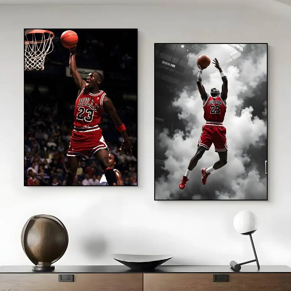 GOAT Basketball M-Michael J-Jordan Poster Art HD Canvas Advanced Aesthetic Printing Paper Wall Art for Living Room Home Decor view 4