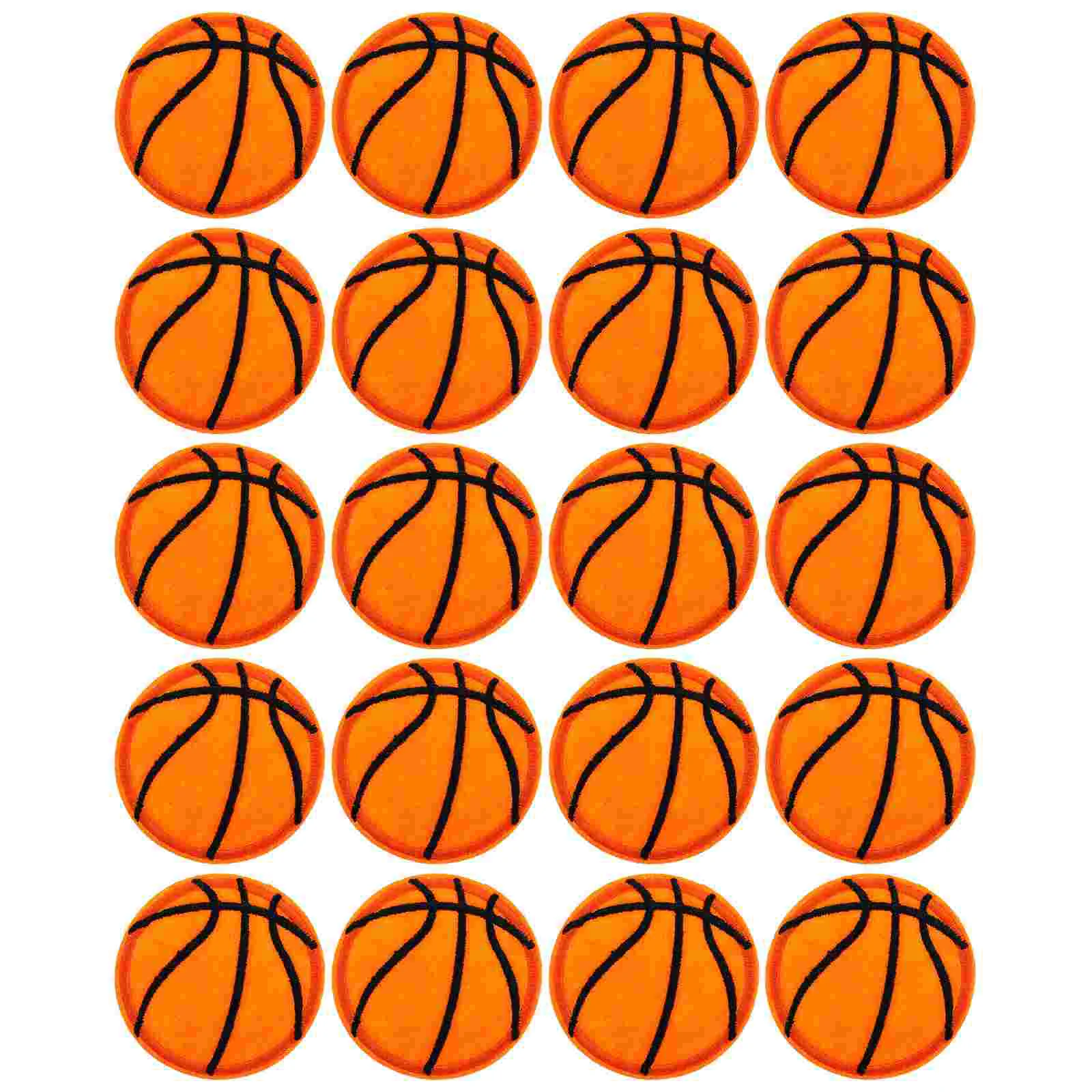 20 Pcs Basketball Stickers Decorative Sewing Patch Clothes Embroidered DIY Multipurpose Clothing Appliques Patches Drainage