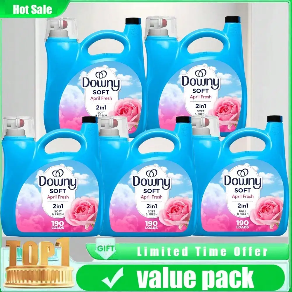Adoucador de telas Downy Soft 2 en 1 April Fresh, compatible con suavidad duradera y fórmula antiestática