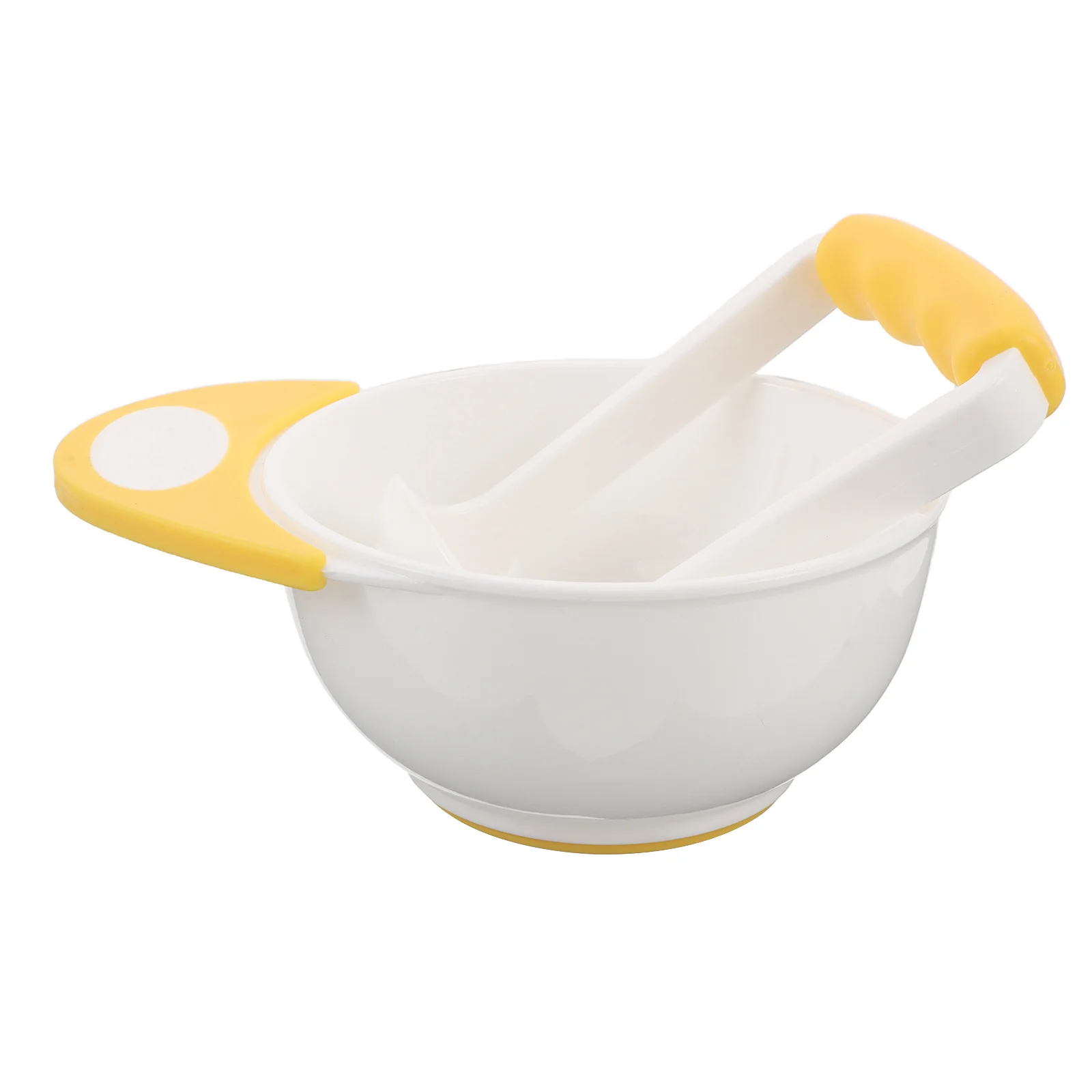 مجموعة واحدة من وعاء هراسة طعام الأطفال، أداة طحن مريحة محمولة للسفر في الهواء الطلق، تستخدم إعداد الطعام التكميلي #4