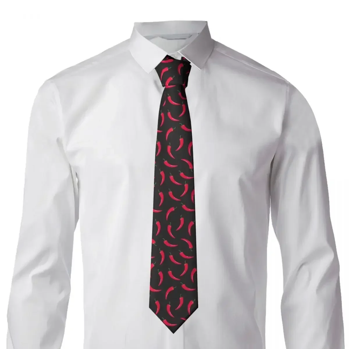 

Chilli Peppers Tie Red Wedding Neck s Men Novelty Casual Necktie Accessories Quality Printed Collar