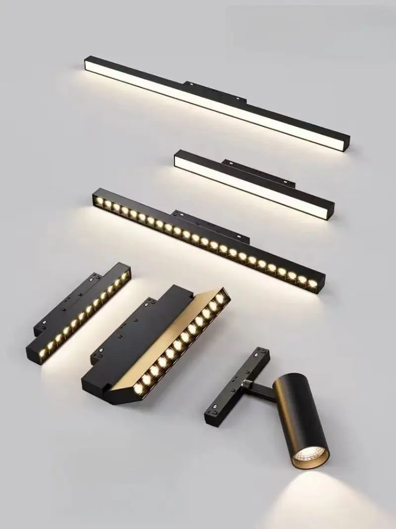 DC48V 20-Type Magnetic Track Lights LED Floodlight Spotlight Downlight Living Room Without Main Light Grille Lamp Series Modern