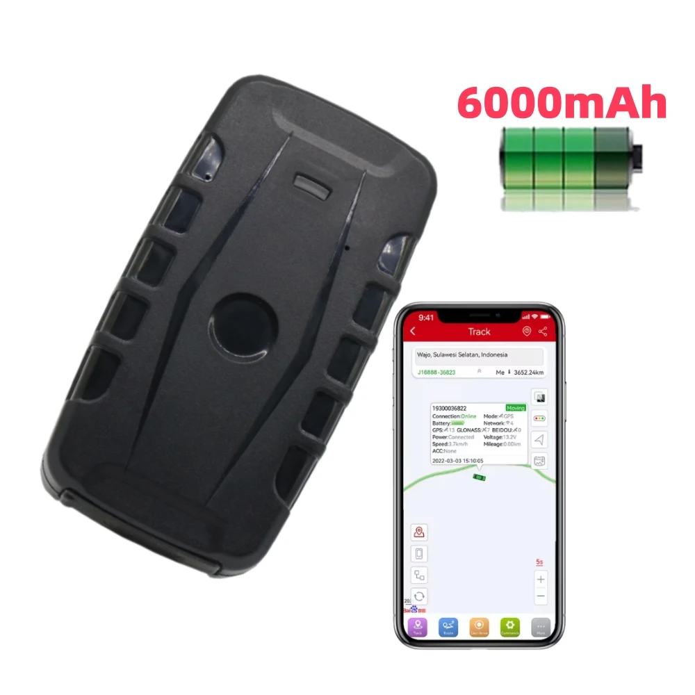 TK918 2G GPS Car Tracker with 6000mAh Battery Magnetic Anti-Theft Geofence Navigation Recorder Real-Time Location Free APP Suppo