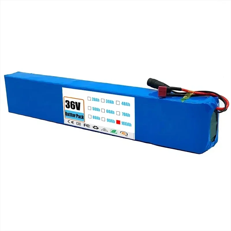 Batterie au lithium pour scooter électrique, 10S4P, 36V, 100000mAh, 36V, 60Ah, 18650