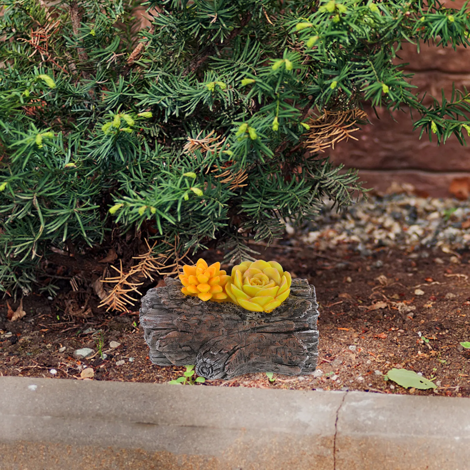 

Outdoor Key Hider Resin Faux Tree Stump Hidden Key Storage Box Garden Yard Use Realistic Camouflage Design Weatherproof Secure