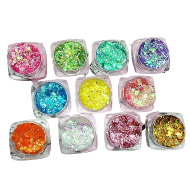 Glitter Eyeshadow Gel Makeup Nail Art Mermaid Sequins Shimmer Diamond Eye Shiny Skin Highlighter Face Body Glitter