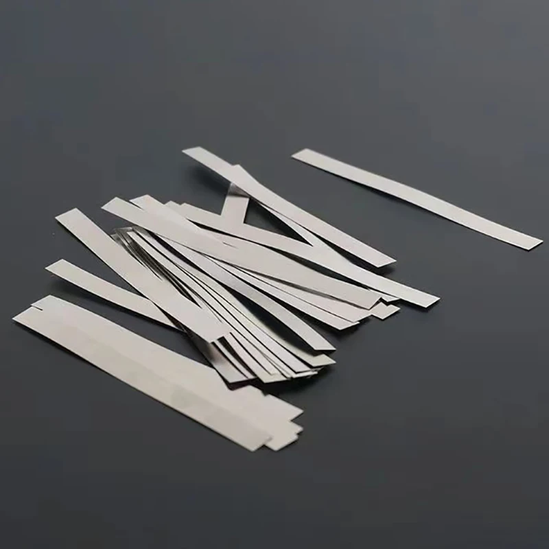 20pcs/pack 0.15/0.2mm Thick Pure Nickel Strip Sheet For Li-ion Battery Pack Welding 99.96% High Purity Nickel Strips Tabs