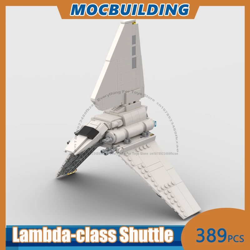 

MOC Building Blocks Midi Lambda-class Shuttle Model DIY Assemble Bricks Space Collection Display Creative Xmas Toys Gifts 389PCS