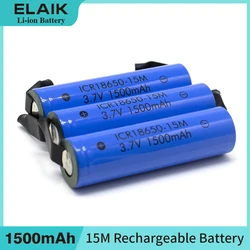 1-5 sztuk 18650 3.7V 1500mAh magazynowanie energii akumulator litowy wielokrotnego ładowania do małej latarki bateria mały akumulator wentylatora 15m-nikiel