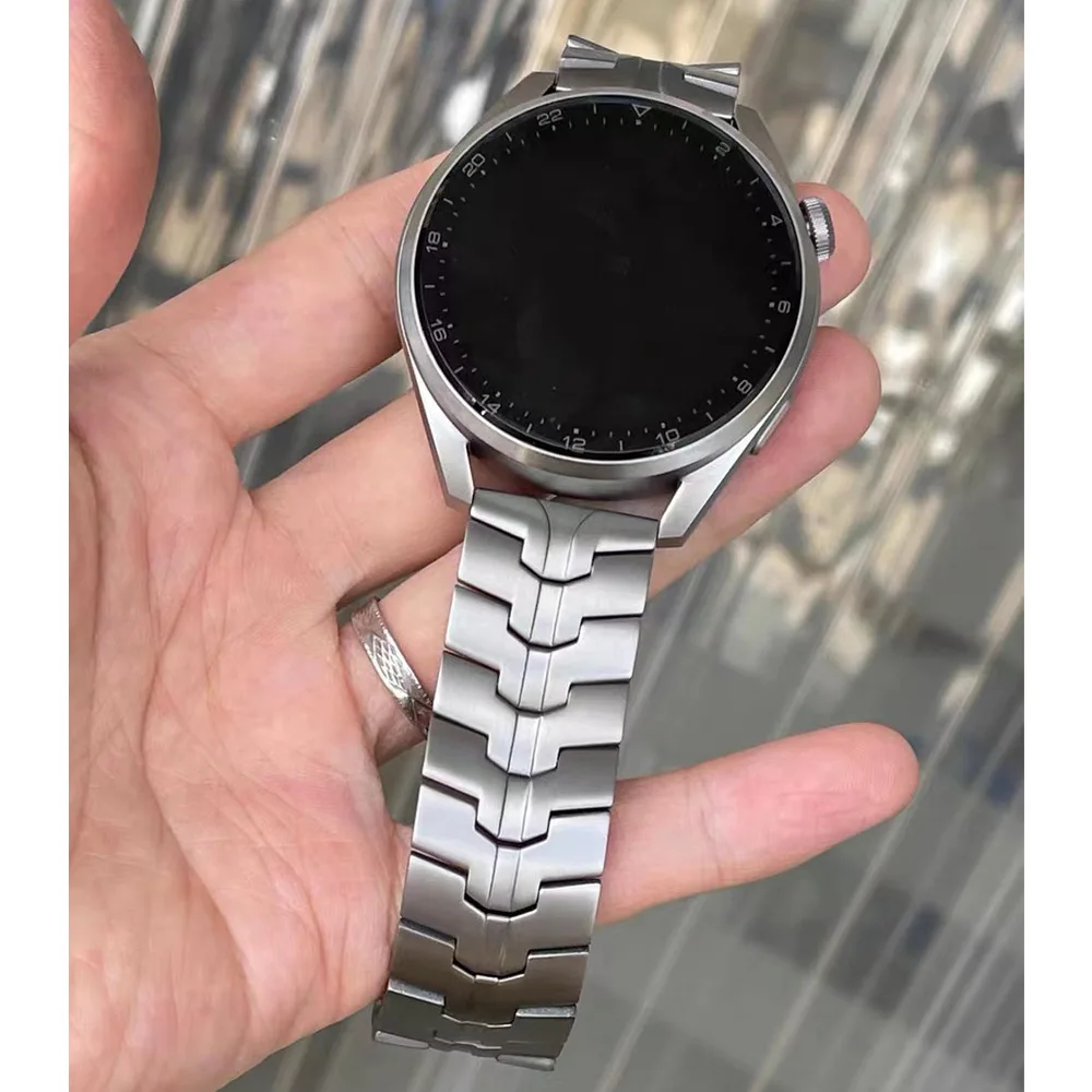 Fashion Metal Watch Band Five Beads Solid Strap for Huawei for Samsung Wrist Watches for Men Women Stainless Steel Watches Bands