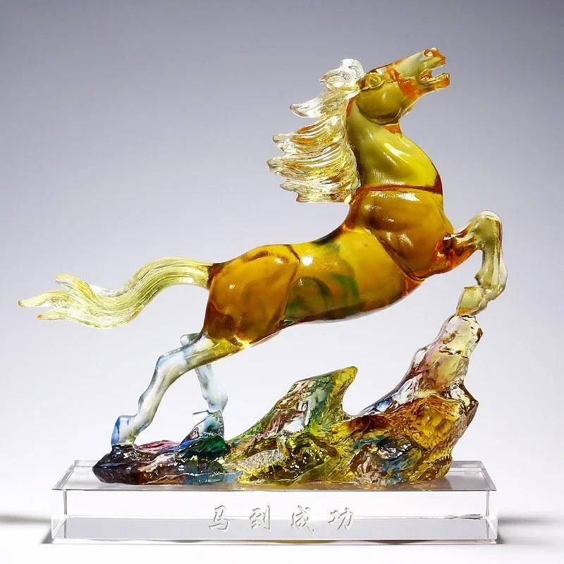 

CLL glazed horse to success ornament home jewelry porch light luxury opening store gift creative decoration