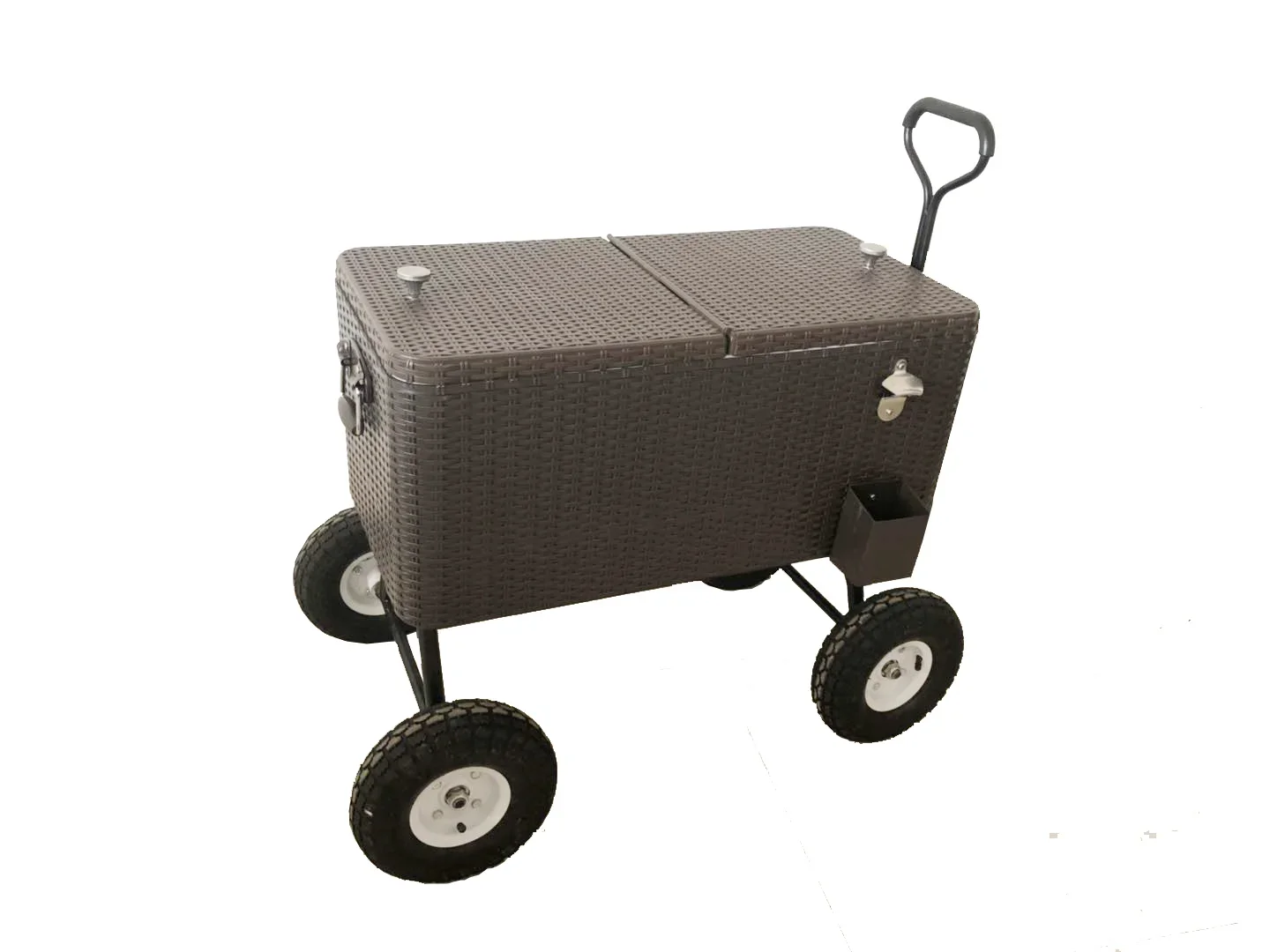 Mobile Beer 80-Quart Steel Beverage Cooler Ice Bucket Rolling Cart for Outdoor Drink Wine Ice Cooler Cart view 6