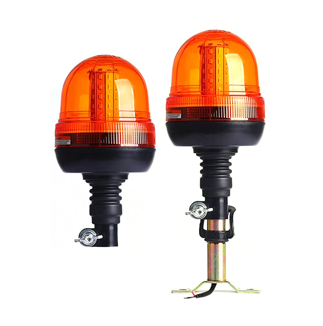 60 LED Amber Tractor Motorcycle Forklift Strobe Warning Flashing Light Truck Vehicle Beacon Emergency Safety Signal Lamp 12V 24V