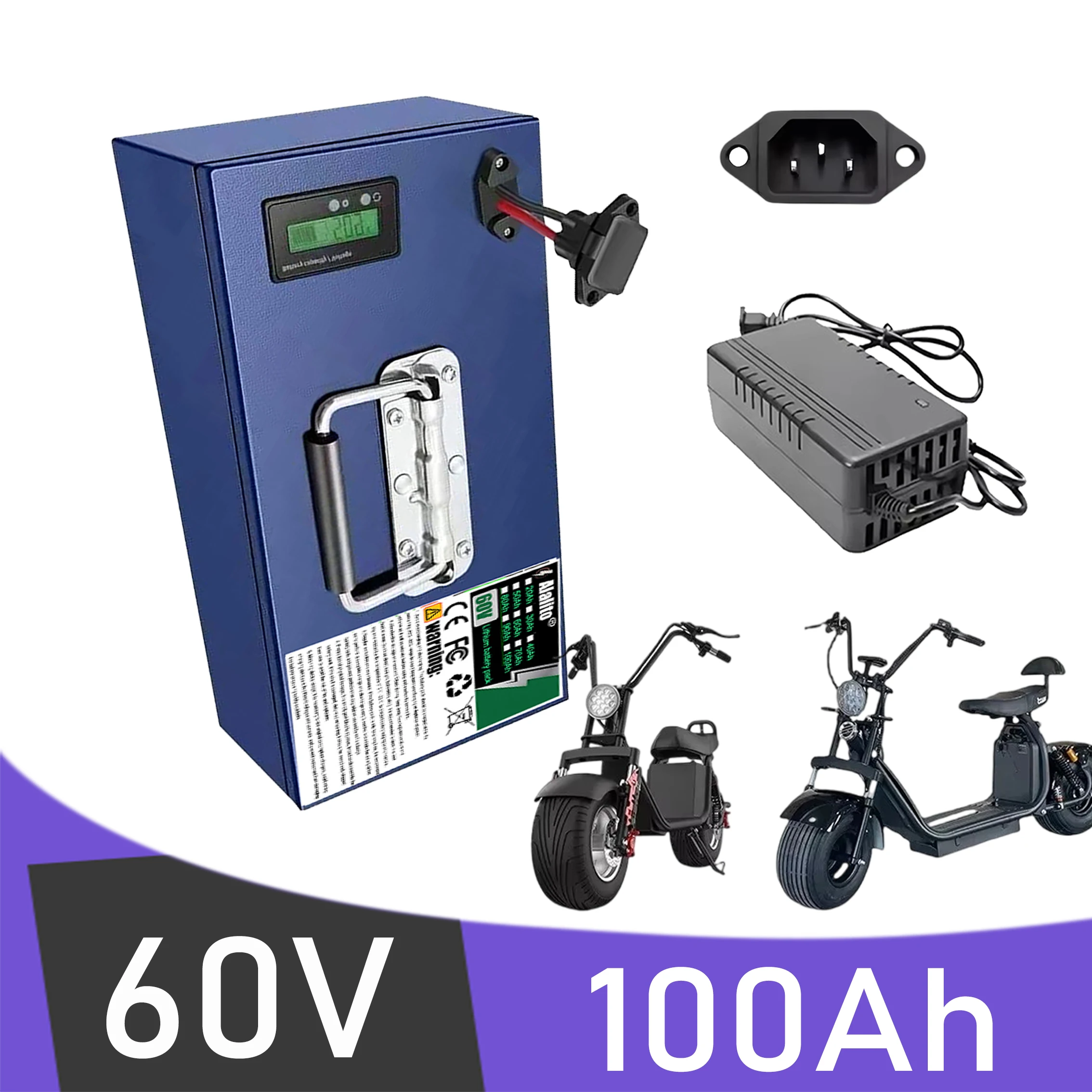 

For 250-2000W motor equipment, 60V lithium battery pack, 100Ah, shipped within 24 hours