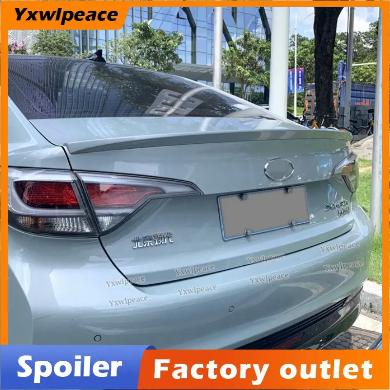 

For Hyundai Sonata 9 2015-2019 Spoiler ABS Plastic Material Unpainted color Rear Trunk Lip Spoiler Wing Car Styling Accessories