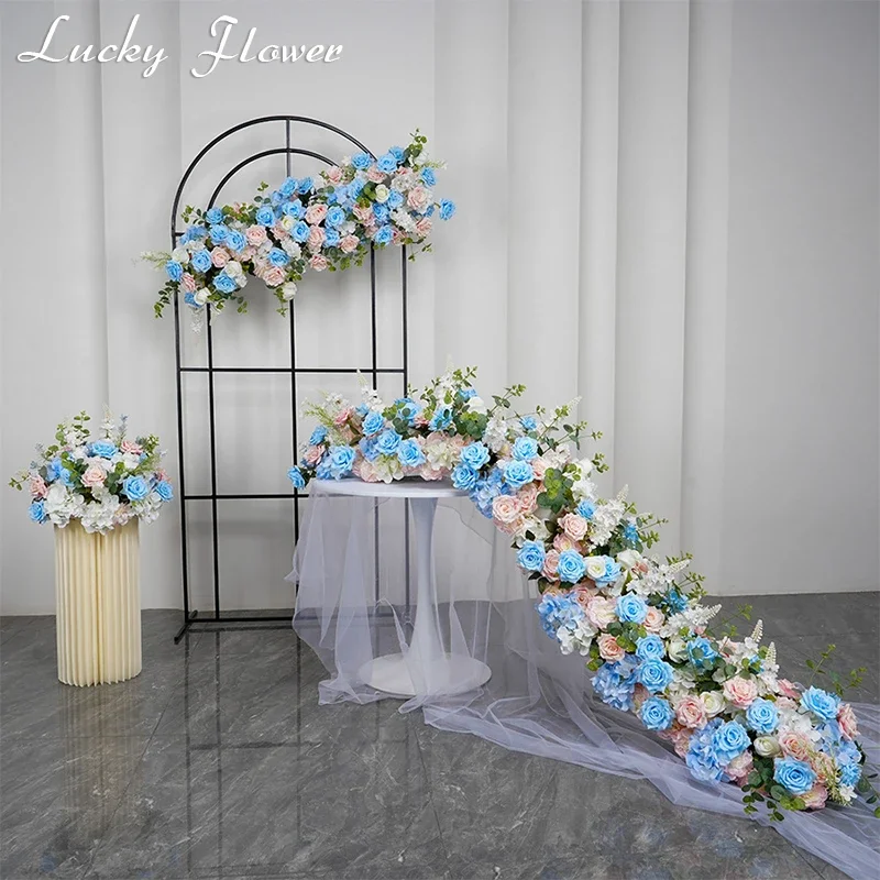 

Wedding Decoration Artificial Flowers Floral Backdrop Arrangement Long Runner Flower Row Road Lead Table Centerpiece Flower Ball