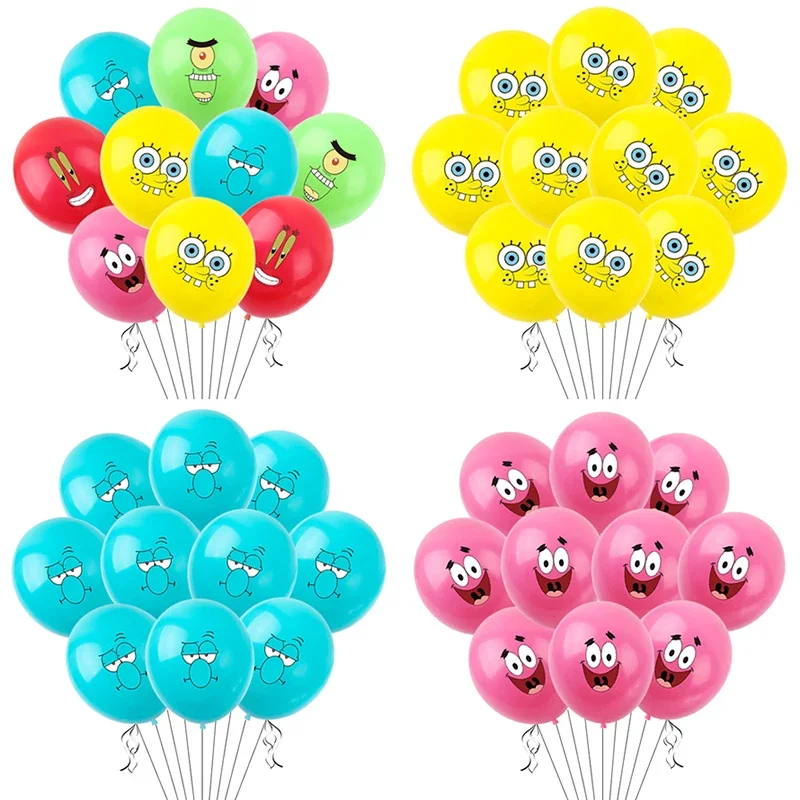 Cartoon Spongebob Baby Shower Birthday Balloons Hybrid latex Balloon Girl boy children Birthday Baby shower Party Decoration