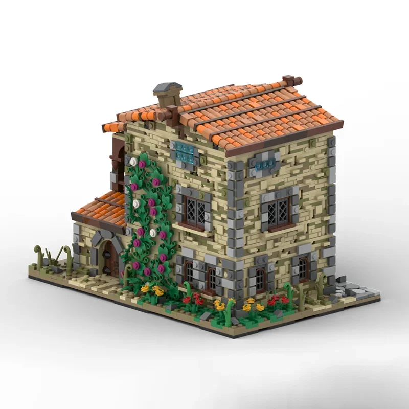 Moc Bausteine Altes Italienisches Haus Technologie Modulare Ziegel Modell Geschenke Weihnachten Spielzeug DIY Sets Montage