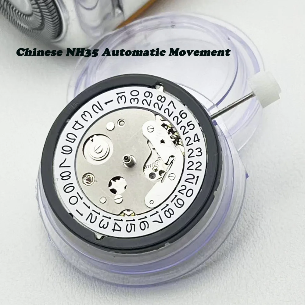 High Precision NH35 Made-in-China Mechanical Movement Single Calendar Replacement Parts Compatible Cases NH35