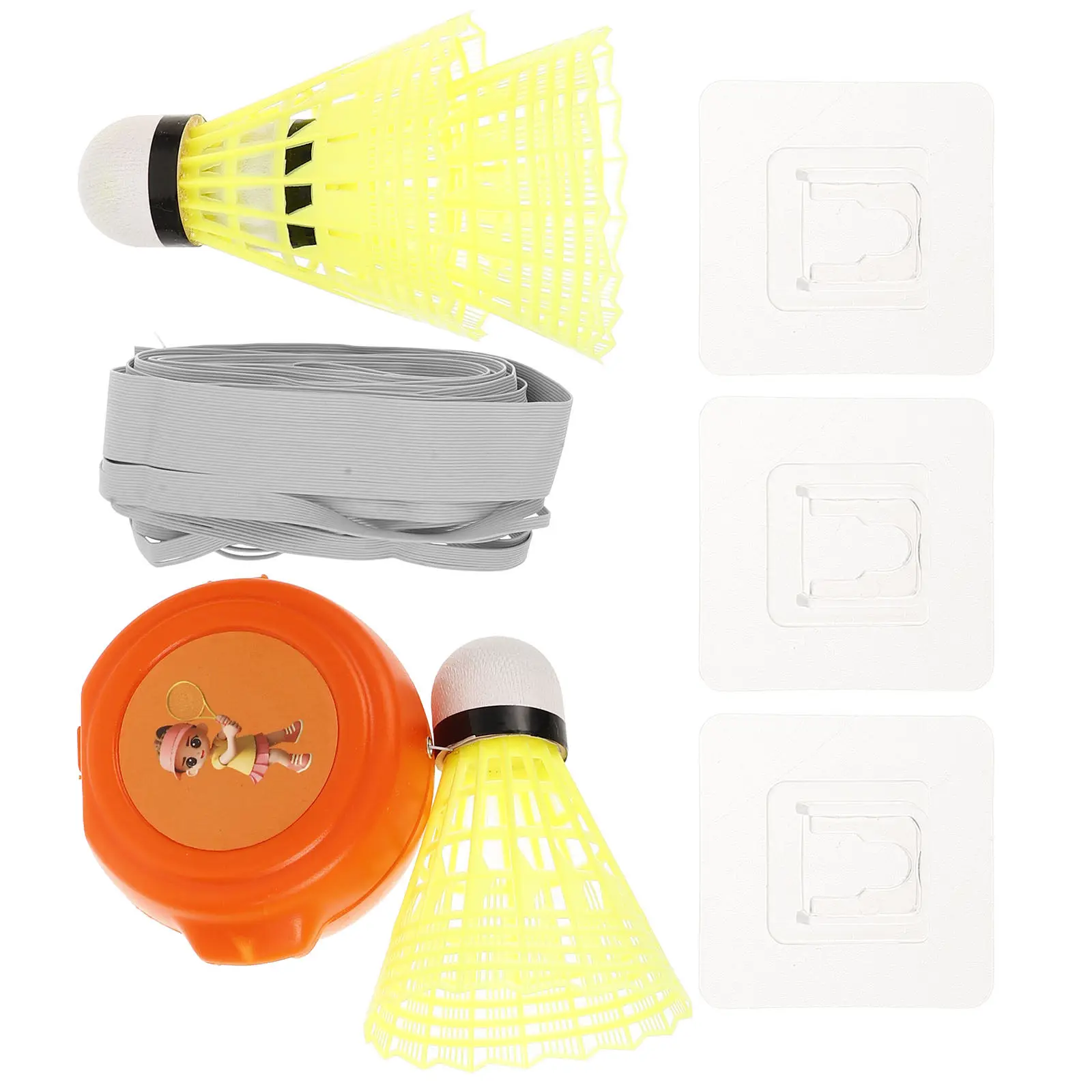 

1Set Badminton Training Tool Solo Player Rebound Shuttlecock Elastic Rotating Device for Indoor Outdoor Practice Adults