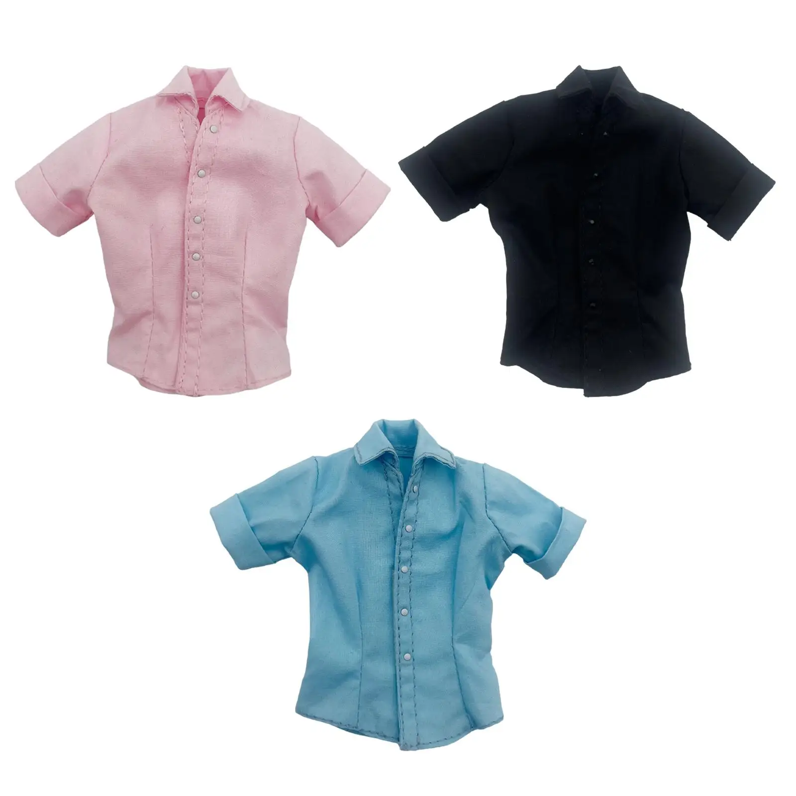 

Женская одежда с коротким рукавом 1:6, повседневные топы для косплея Мини-куклы, летняя пляжная рубашка