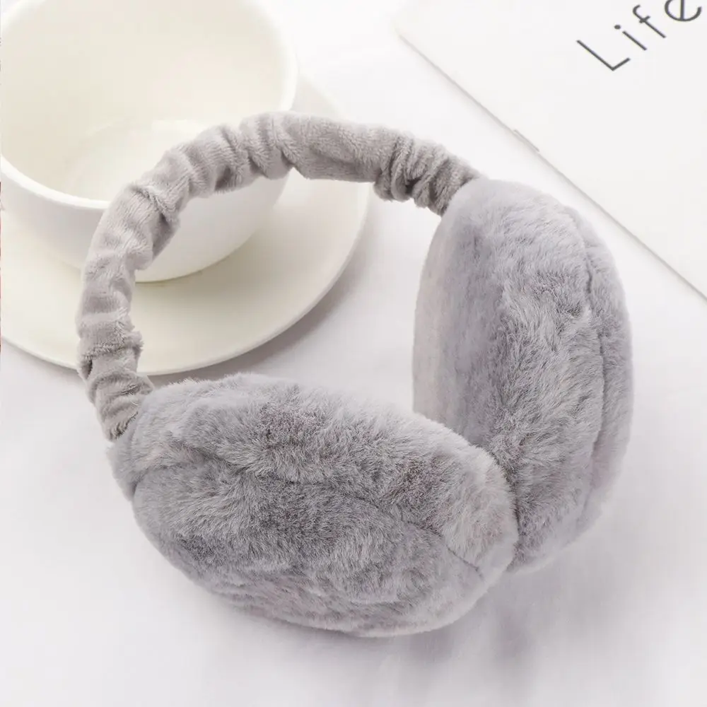 Fashion Unisex Winter Earmuffs Women Men Ear Warmer Plush Solid Color Comfortable Ear Muffs Earflap Earmuffs