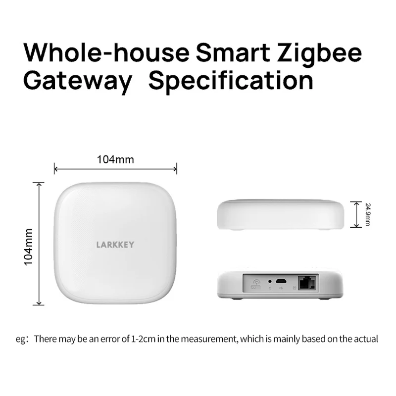 LARKKEY ZigBee Smart Wired Gateway Hub Voice Remote Controller Mesh Smart Home Bridge Smart Life APP Work Alexa Google Home