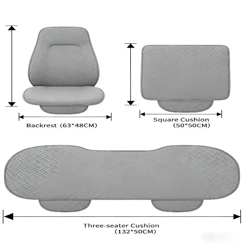 Linen Car Seat Protectors Breathable NonSlip Soft Universal Fit for Cars Perfect for Family and Pet Travel