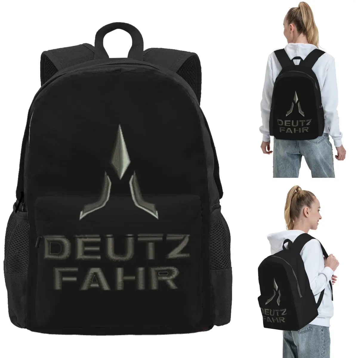 Deutz Fahr Logo Rucksack, Tagesrucksack, großes Fassungsvermögen, für Jungen und Mädchen, Büchertasche, Schultasche, Umhängetaschen für Männer und Frauen