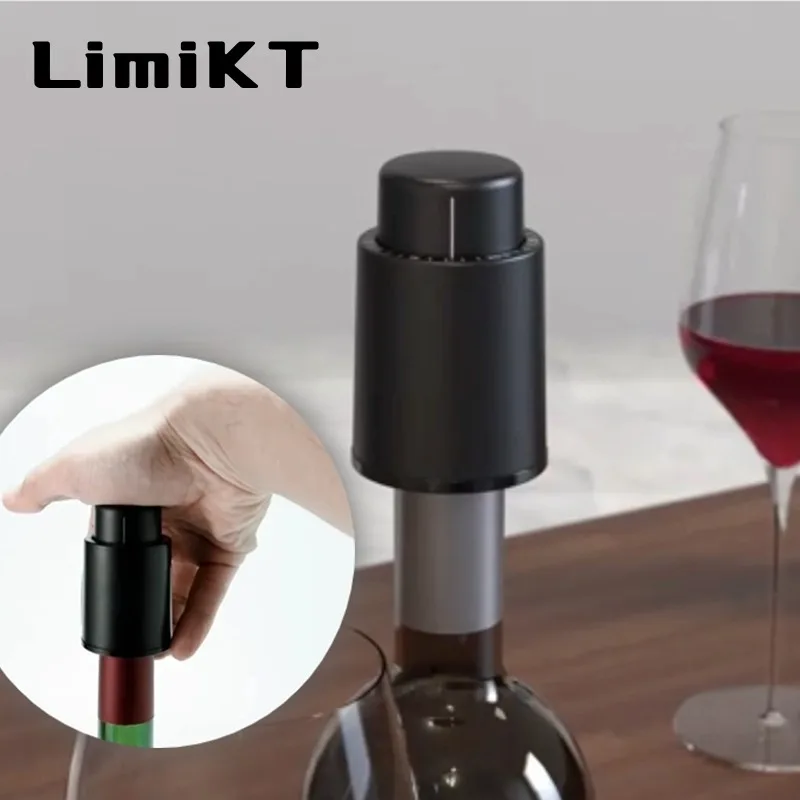 LimiKT Push-type Vacuum Wine Bottle Stopper With Scale For Wine Storage Stopper