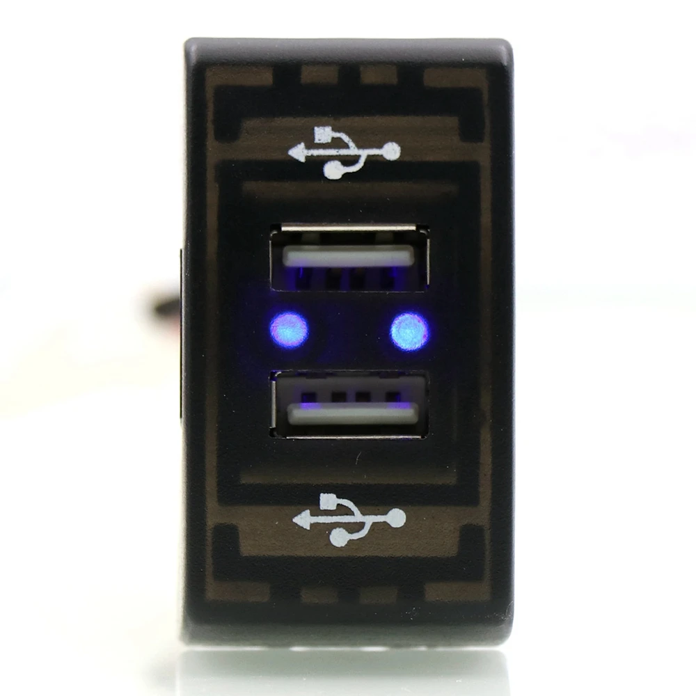 Автомобильное зарядное устройство с двумя USB-портами, 5 В, а
