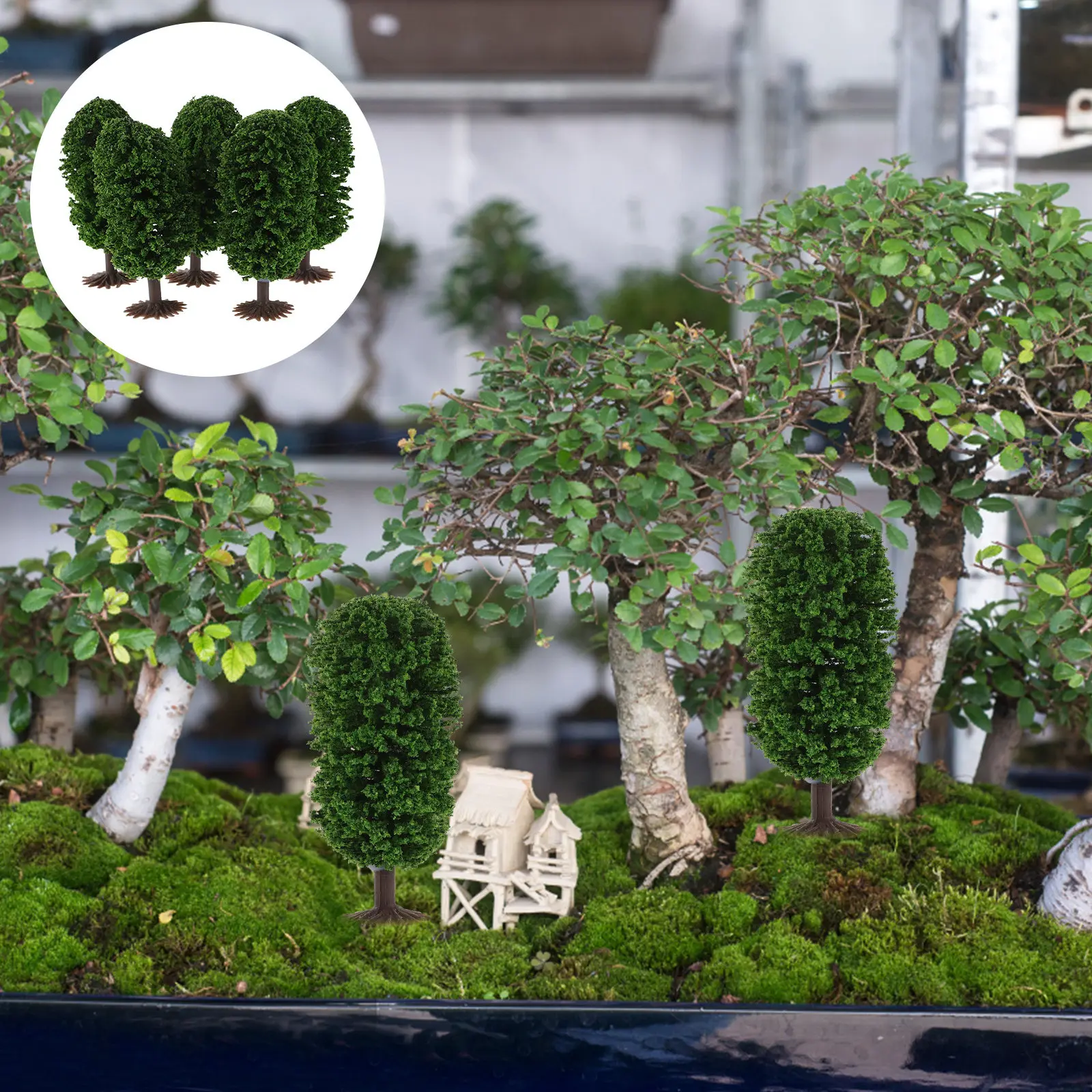 5Pcs Miniature Building Scenery Durable Material Realistic Shapes Detailed Miniature Scenes Environmental Accessories
