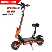 ARWIBON GT08  5600W Motor, 60V 27AH, 20 Off-Road Adult Mountain Off Road Full Suspension Electric Scooter