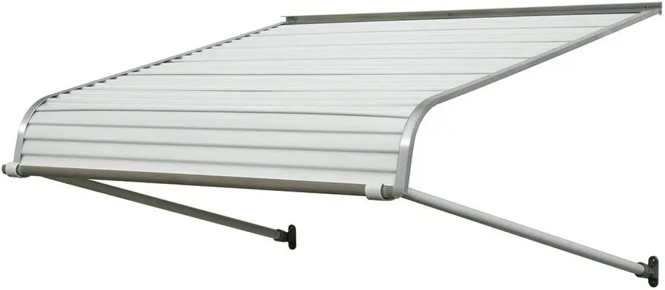 

NuImage Awnings 40425 Series 2500 Aluminum Door Canopy with Support Arms, 40 inches Wide, White