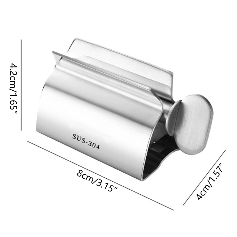 Stainless Steel Rolling Tube Toothpaste Squeezer Dispenser Facial Cleanser Hand Cream Squeezer Rotate Holder Drop Shipping