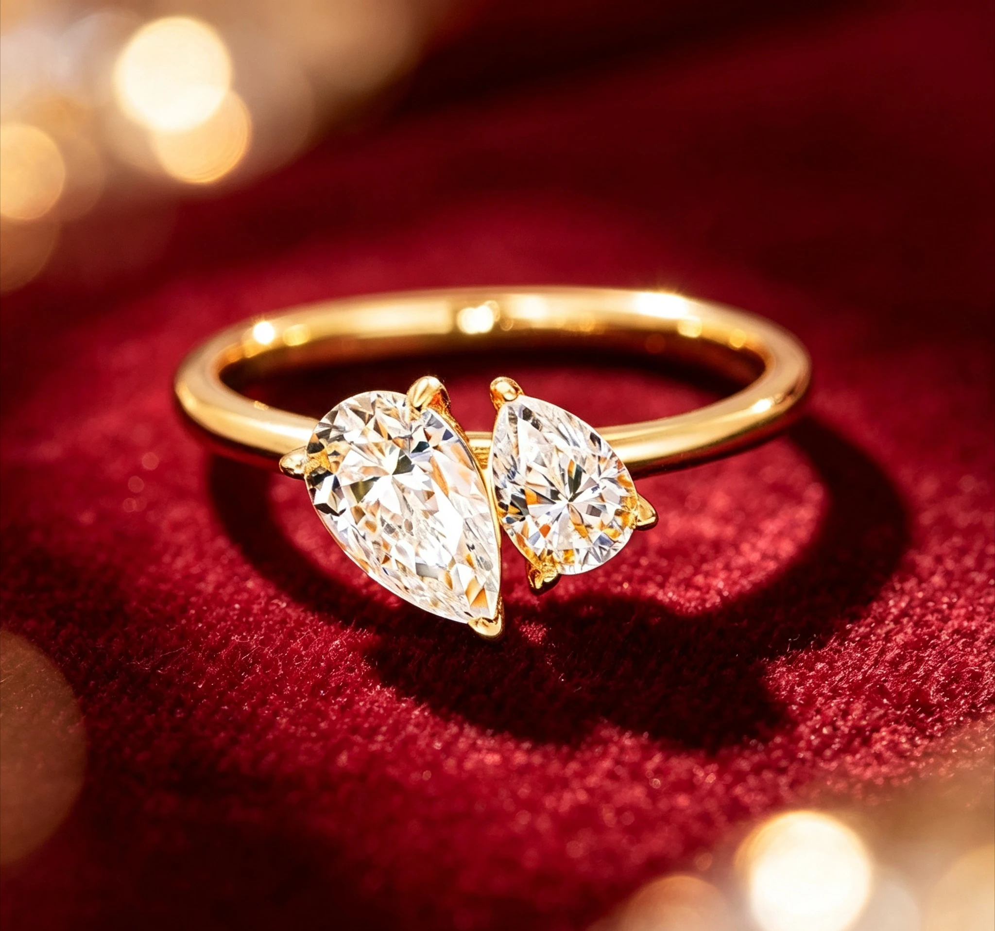 Valentine's Day 18K Gold Women Wedding Band 1.5CT Moissanite Diamond Lover Engagement  Giving a gift to friend