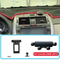 For Toyota  Corolla 2007-2013 Car Phone Holder With Base 1 Suit Horizontal Gravity GPS Mobile Bracket Stand Mount Accessories