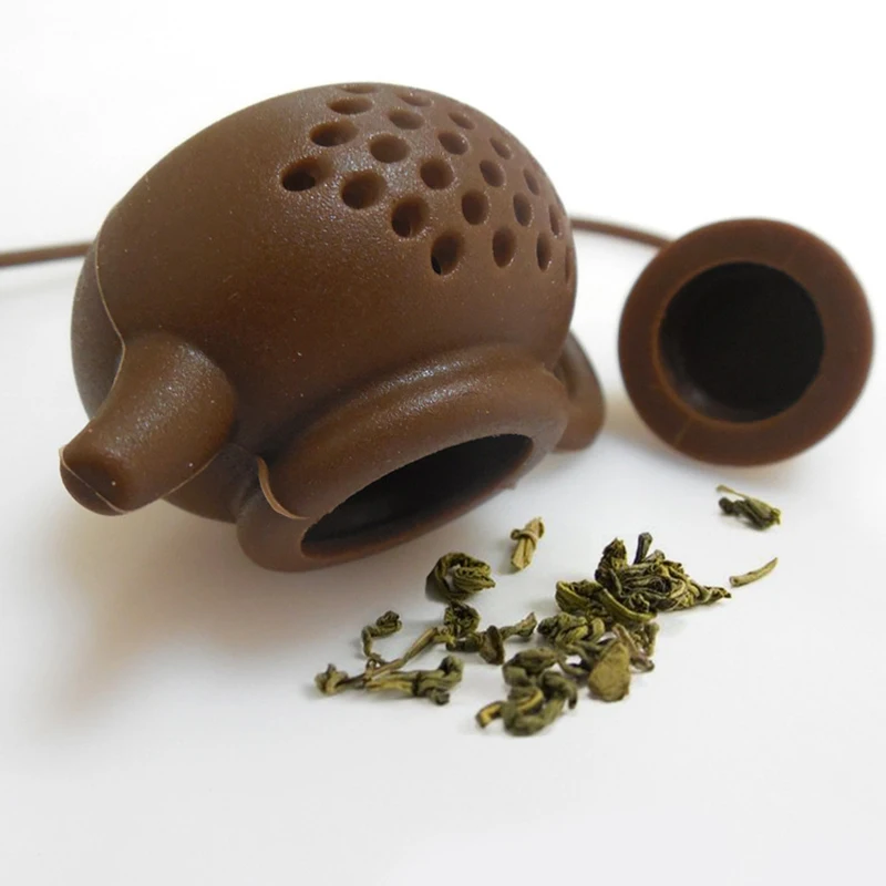 1Pcs Creative Teapot-Shape Tea Infuser Strainer Silicone Tea Bag Leaf Filter Diffuser Teaware Teapot Accessory Kitchen Tea Tools